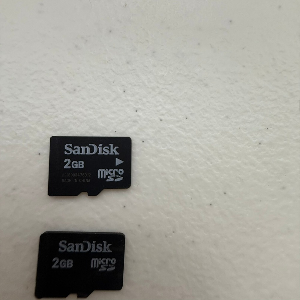 Lot of 2 SanDisk 2GB MicroSD Memory Cards Flash Storage Black 0916903476DJ2